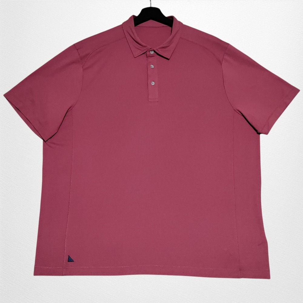 Untuckit Clavidor Polo Shirt Men XXL Short Sleeve Button Collared Stretch Casual